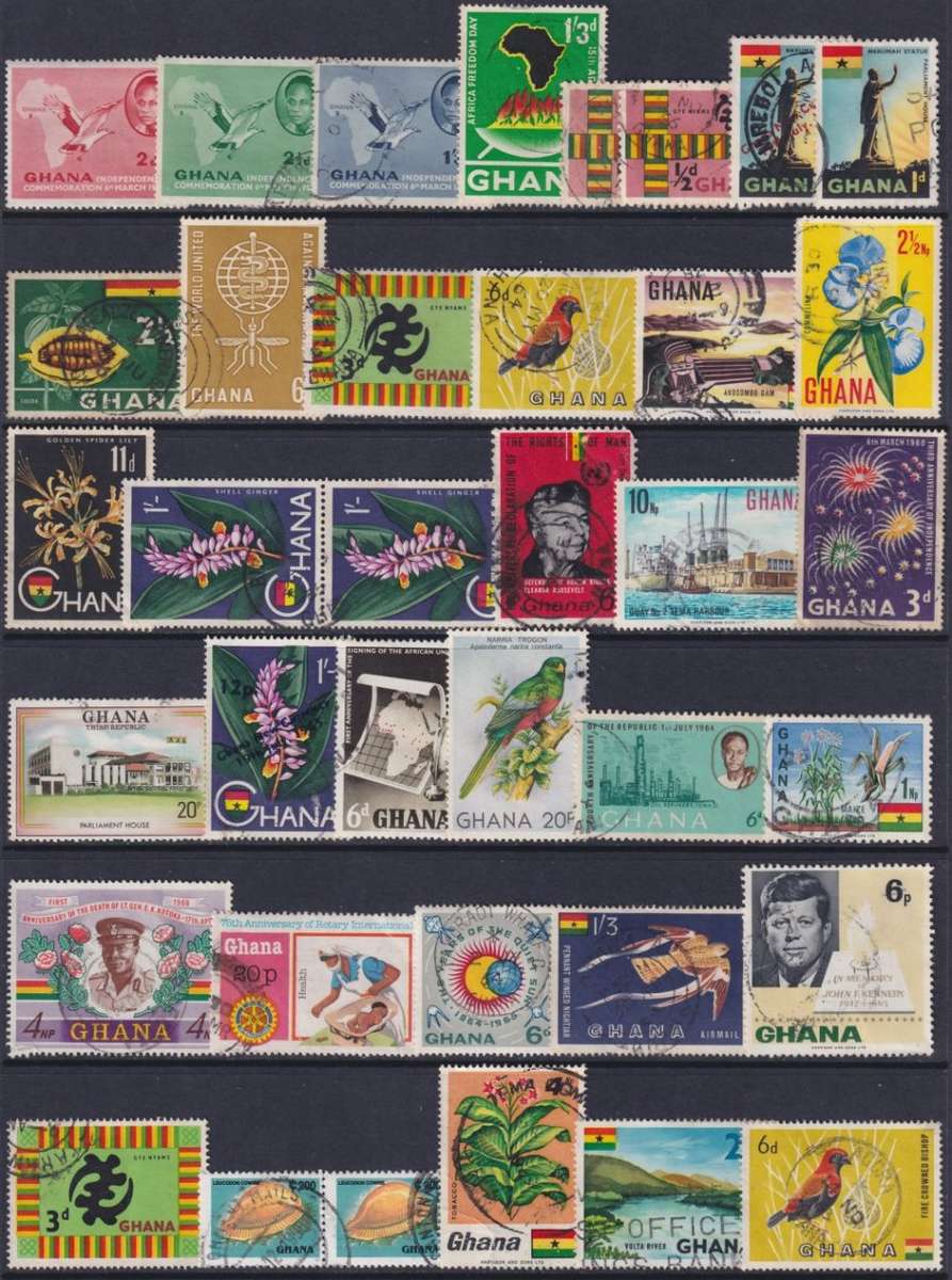 Ghana - GHANA - good clean selection of mint and used stamps was sold ...